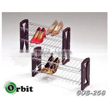 Easy to Assemble Stainless Steel Cheap Plastic Metal Shoe Rack photo-2