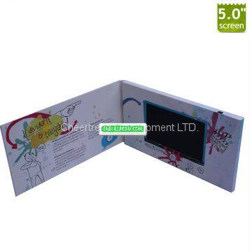 advertisement lcd screen 5 inch for video book,video brochure,video greeting card