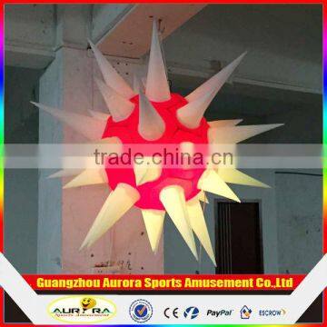 Beautiful ceiling decoration inflatable star with led lighting