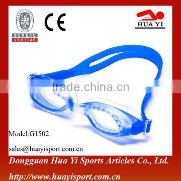 Pvc anti fog anti leak one piece swimming goggles