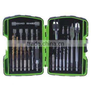 50 piece hex shank drill bit set in plastic case