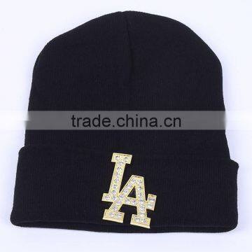 Fashion Hot Drilling CC Winter Beanies With Rhinestone photo-3