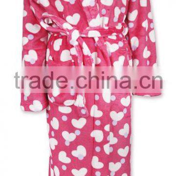 2016 new design flannel fleece bathrobe