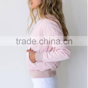 New in Style Woman Soft Shell Jacket Quilted Bomber Jacket Wholesale photo-5