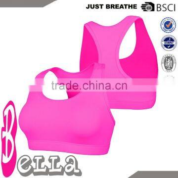 2016 OEM girls sportswear bodybuilding gym bra high support