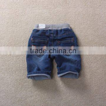 2016 New Model Jeans Pants Baby Boys Elastic Jeans Shorts photo-2