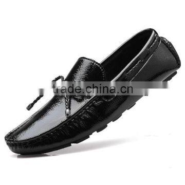 high quality adults glazed leather shoes sample for male, men casual shoes putent leather made in jinjiang factory