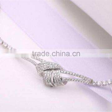 Latest Design 925 Sterling Silver Love Knot Bracelet photo-2