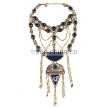 Hot Style Multilayer Vintage Heavy Metal Plated Choker Necklace photo-4