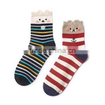 Cute cartoon character young girl tube socks/bulk wholesale socks