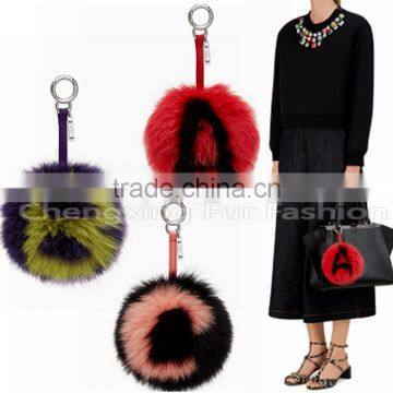 CX-R-38 New Promotional Fox Fur Car Fur Ball Keychain