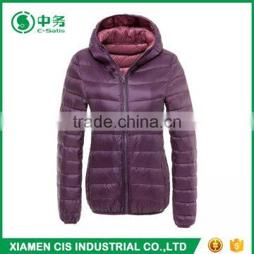 New Arrived Winter Reversible Slim Fit Duck Down Jacket for Women photo-3