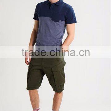 MGOO Hot Sale Plain Dry Fit Polo Shirt Color Block Men Pocket Fitness Polo T Shirt photo-4