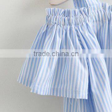 Girls Striped Shirt Parental Clothing 2017 Summer New Children's Clothing Baby Leopard Shirt Mothers Shirt photo-4