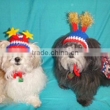 Funny winter handmade knitting christmas dog hat