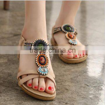 Zm50191b Plus Size Lady Shoes Breathe Falt Women Sandal photo-4