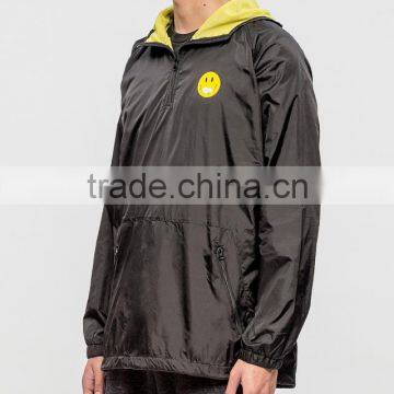 OEM Service Latest Design Men Hoody Balck Windbreaker Jacket photo-2