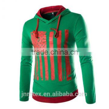 Mens Custom Cotton Blend Long Sleeve Print Jacket Sweatshirt Hoodies photo-3