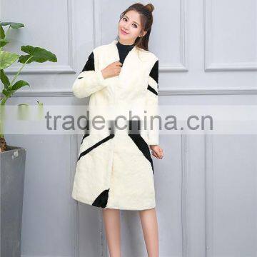 2016 Winter 100% Real Rex Rabbit Fur Coat Women's Genuine Rex Rabbit Fur Coat Long Style Fashion photo-2