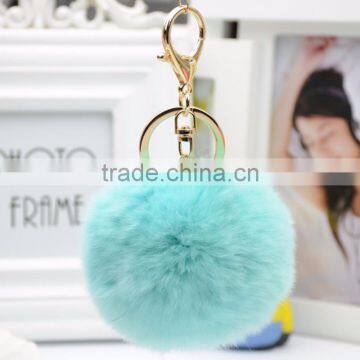 Myfur Newest 2016 Rabbit Fur Pom Keychain Women Bag Charms Accessories Big Size Flower Pom Pom Keychain photo-4