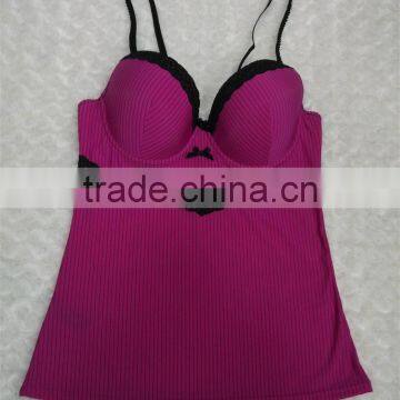 Ladies underwear bra new design , comfortable bra camisole wholesale