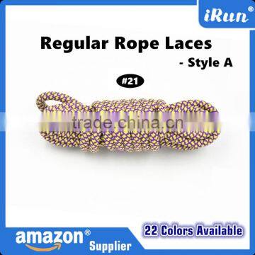 Neon Green/Yellow Yeezy Laces Hiking Boot Laces - Rope Laces Sneaker Shoelaces - Fashion Custom Polyester Round Shoelace photo-4