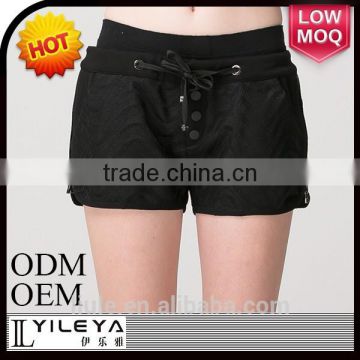 Fashionable cheap elastic waist tight hot short pants in China