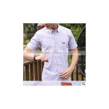 Men Short Sleeve Plaid Boys Casual Cotton Hawaiian Young Fashionable Elongated t Shirt for Men photo-4