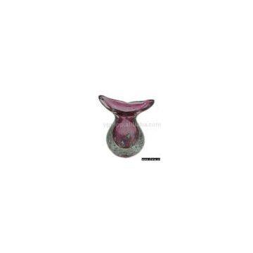 Mouth Blown Colour Glass Vase