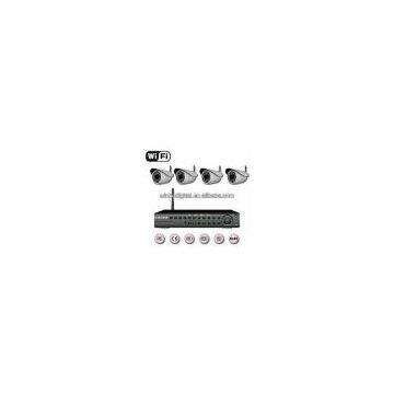 CCTV SYSTEM H.264 1/3 Sony CMOS Plug and play 4CH HD WIFI NVR KIT With CCTV waterproof D1 Camera SAV-WN1004-SAV-WD001
