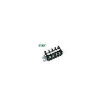 19.0mm 80A High Current Terminal Block , 600v Right Angle PCB Barrier Terminal Blocks
