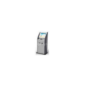 Floor Standing Touch Screen Self Service Kiosk with Card Reader For Banks