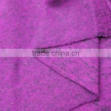 melange polyester coarse knit fleece fabric