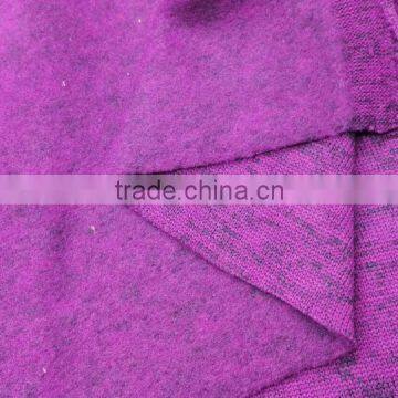 Melange Polyester Coarse Knit Fleece Fabric