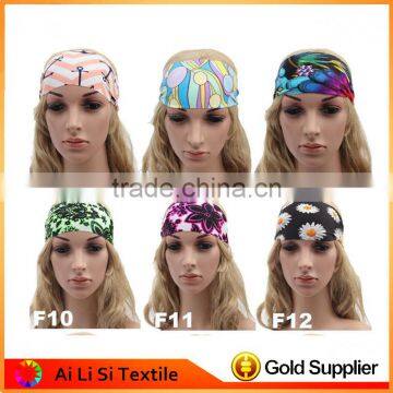 Custom Printed Turbans Ladies Crochet Flower Turbans Grils Fashion Turban Headband photo-2