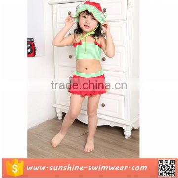 Latest Designed Watermelon Girls Tankini Kids Swimwear Set