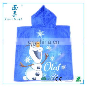 Disney Audit towel factory Frozen character printed hooded baby towels poncho beach towel for adults