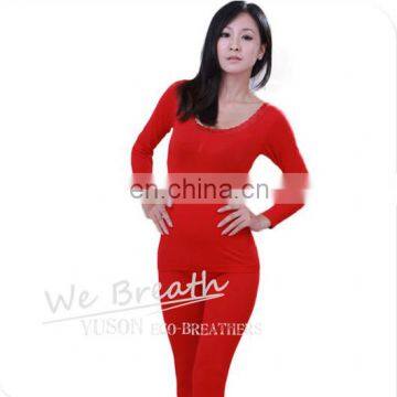 Bamboo Seamless Lace Neck Designed Undergarment Suit photo-2