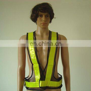 Yellow PVC reflective strips safety belt for traffic protection