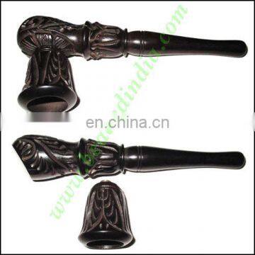 Handmade real ebony wood smoking pipe, size : 5 inch pipe