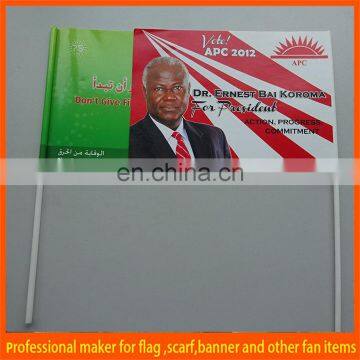 hand hold custom 100% polyester flag