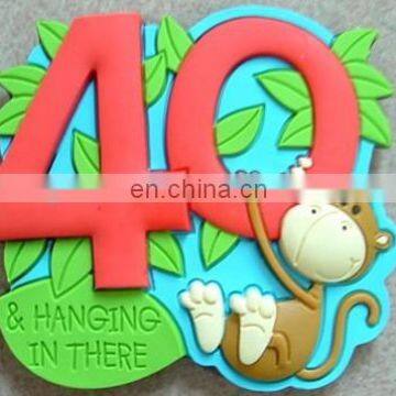 custom logo 3D cartoon rubber/silicone PVC label/badge