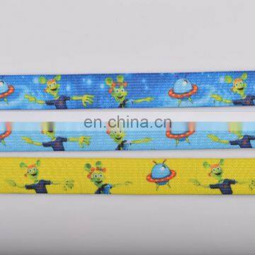 Custom Heat Transfer Print Logo Polyester Elastic Band For Headlamp