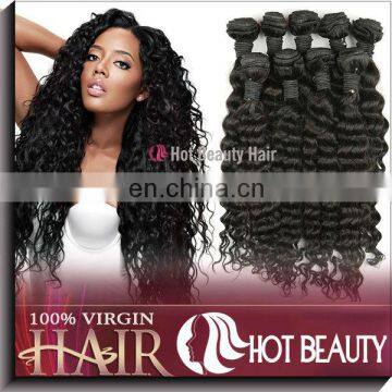 12"-32" Black Hair Deep Weave Brazilian Deep Wave Curly Hair 3 Bundle