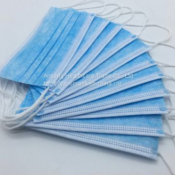 China factory price Ready To Ship 3-Ply Disposable Dust Mask Face Mask medidical disposable masks