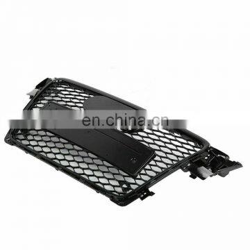 2009-2012 Honeycomb Mesh Hex Grille - Gloss Black for Audi A4 / S4 B8 8T RS4 Style photo-4