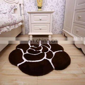 Black Fake Fur Carpet With Great Price Green Color Sheepskin Rug photo-3