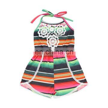 Girl Halter Romper Baby Bodysuit Mexican Serape Jumpsuit