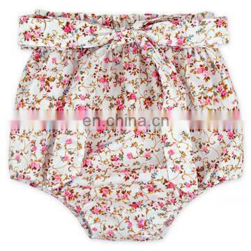 Wholesale Latest Design Sunflower Baby Girls Short Pants Bowtie Summer Girls Shorts photo-5