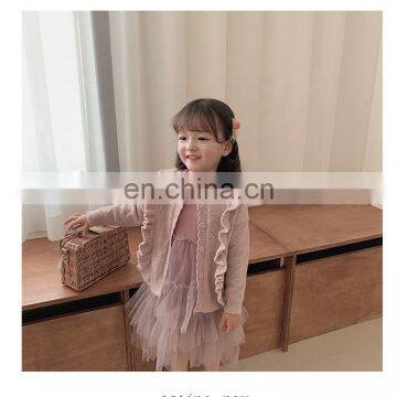 6839 Kids Clothes Spring Baby Girl Soft and Comfortable Cardigan Knit Sweater